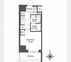 コンフォリア東新宿の間取り図