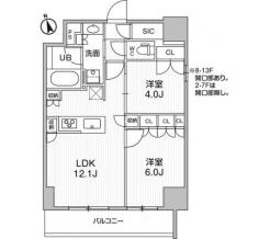 シーズンフラッツ浅草言問通りの間取り図