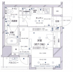 パレステュディオ新宿パークサイドの間取り図