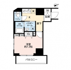 プレール・ドゥーク門前仲町Ⅲの間取り図