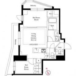 343レジデンス後楽園（オープンレジデンシア）の間取り図