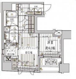 レガリス品川天王洲ベイサイドコートの間取り図