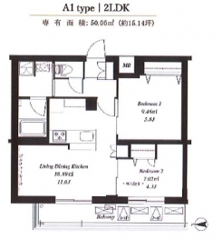 フレンシア下井草の間取り図