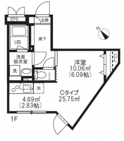 アルティザ氷川台の間取り図