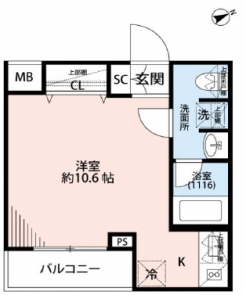 プレール・ドゥーク方南町の間取り図