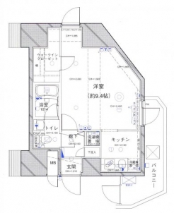 パレステュディオ六本木の間取り図