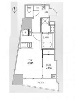 レジディア御茶ノ水Ⅱの間取り図