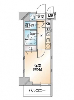 パレステュディオ六本木ＥＡＳＴⅡの間取り図