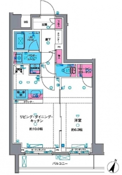 ジェノヴィア西馬込Ⅲの間取り図