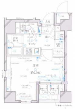 パレステュディオ三番町Ⅱの間取り図