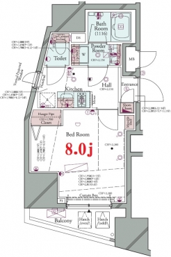 コンシェリア後楽園 ＨＩＬＬＴＯＰ ＳＱＵＡＲＥの間取り図