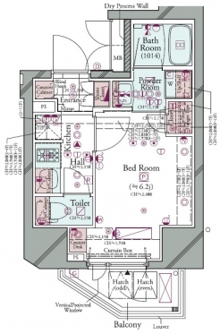 コンシェリア麻布十番 ＜ＴＯＫＹＯ ＰＲＥＭＩＵＭ＞の間取り図