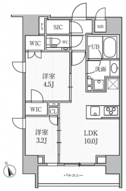 シーズンフラッツ大森ブライトの間取り図