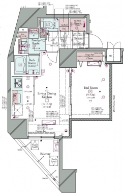 コンシェリア後楽園 ＨＩＬＬＴＯＰ ＳＱＵＡＲＥの間取り図