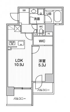 シーズンフラッツ両国EASTの間取り図