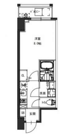 S-RESIDENCE駒込六義園の間取り図