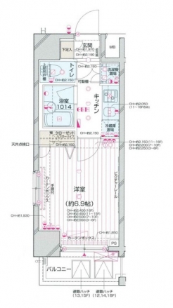 パレステュディオ新宿都庁前の間取り図