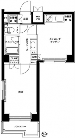 ルーブル新宿水道町の間取り図