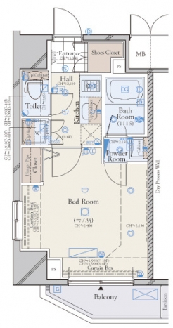 コンシェリア芝公園＜ＴＯＫＹＯ　ＰＲＥＭＩＵＭ＞の間取り図