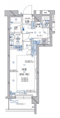 パレステュディオ代々木上原の間取り図