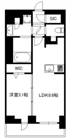 クレストコート大岡山の間取り図