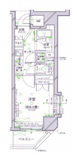 パレステュディオ五反田ＳＴＡＴＩＯＮ ＦＲＯＮＴの間取り図