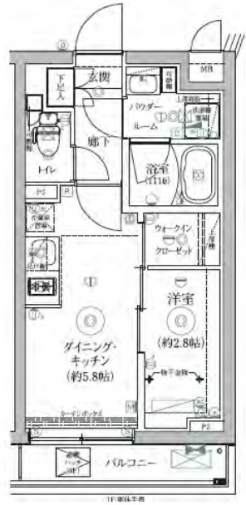 RELUXIA三軒茶屋の間取り図