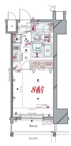 コンシェリア新宿 ＨＩＬＬＳＩＤＥ ＳＱＵＡＲＥの間取り図