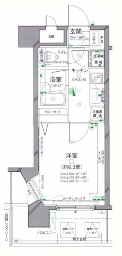 パレステュディオ渋谷ＷＥＳＴの間取り図