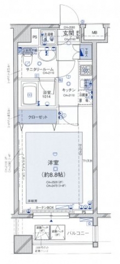 パレステュディオ九段＜北の丸＞の間取り図