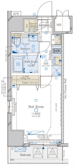 コンシェリア東京 ＡＱＵＡ ＶＥＲＴの間取り図