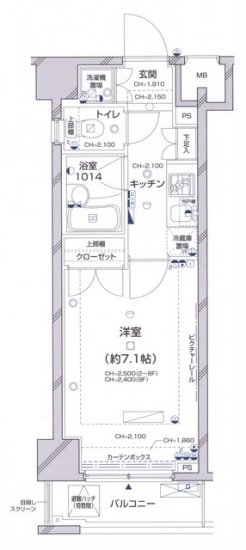 パレステュディオ新宿パークサイドの間取り図