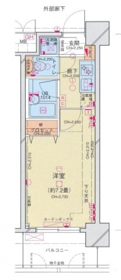 パレステュディオ日本橋浜町駅前の間取り図