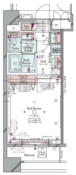 コンシェリア南麻布 ＰＬＡＴＩＮＵＭ ＳＱＵＡＲＥの間取り図