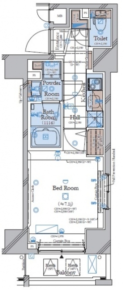 コンシェリア南麻布 ＜ＴＯＫＹＯ ＰＲＥＭＩＵＭ＞ ＥＡＳＴの間取り図