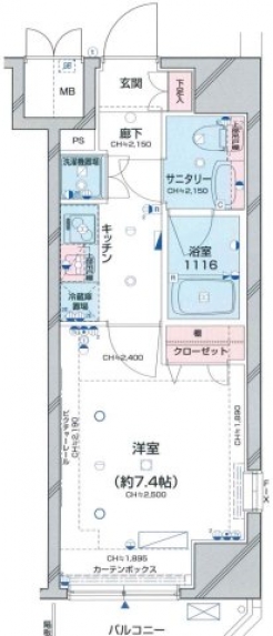 コンシェリア御徒町の間取り図