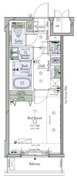 コンシェリア大塚 ＨＩＬＬＳＩＤＥ ＳＱＵＡＲＥの間取り図