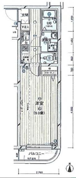 プレール・ドゥーク品川御殿山の間取り図