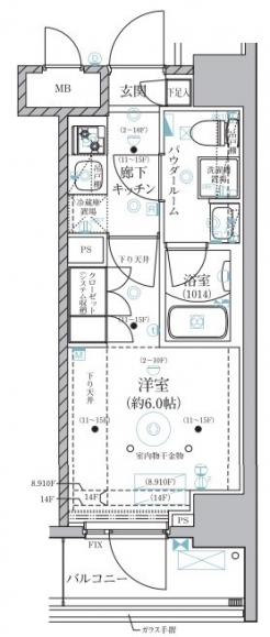 ベルグレード川崎AZの間取り図