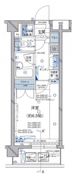 パレステュディオ代々木上原の間取り図