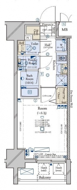 コンシェリア新宿ＥＡＳＴの間取り図