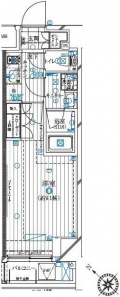 レガリス月島ベイサイドコートの間取り図