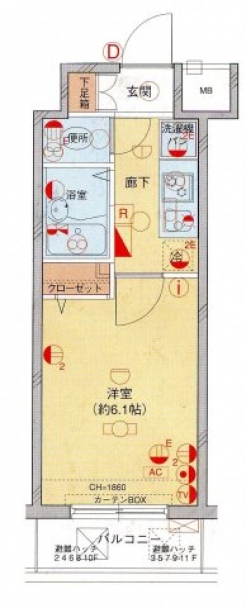 菱和パレス御茶ノ水湯島天神町の間取り図