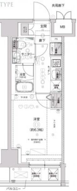 CREST TAPP SHIN YOKOHAMA の間取り図