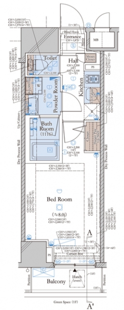 コンシェリア目白台 ＨＩＬＬＳＩＤＥ ＳＱＵＡＲＥの間取り図