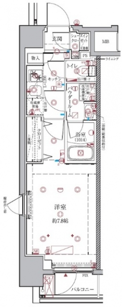 クレイシア月島の間取り図