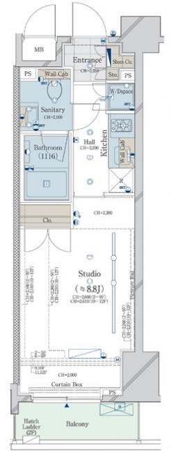 コンシェリア西新宿の間取り図