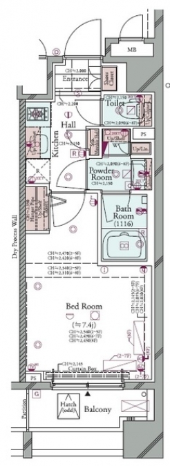 コンシェリア南麻布 ＰＬＡＴＩＮＵＭ ＳＱＵＡＲＥの間取り図