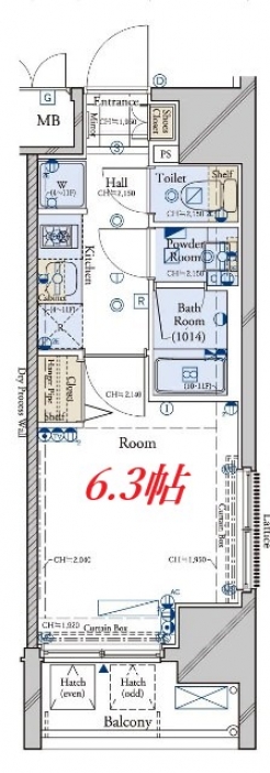 コンシェリア新宿ＥＡＳＴの間取り図