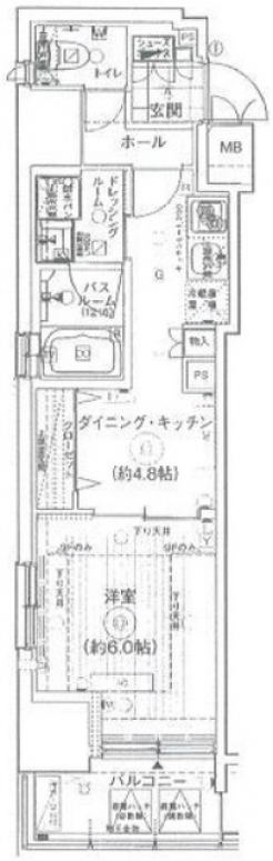 エステムプラザ芝公園の間取り図